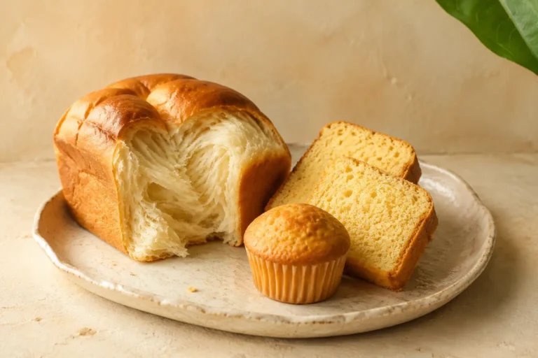 Bread loaf and sliced cake for bakery applications
