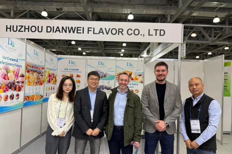 DW Flavor team meeting an industry visitor at AGROPRODMASH 2026 in Moscow