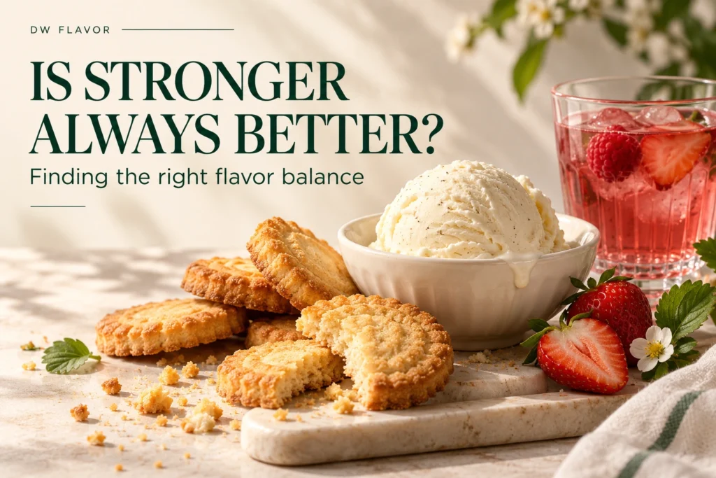 Fruit drinks, gummies and savory snacks illustrating balanced flavor in food development